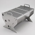Churrasqueira Portátil em Aço Inox escovado