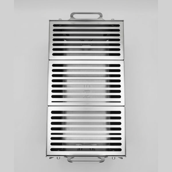 Churrasqueira Portátil em Aço Inox escovado
