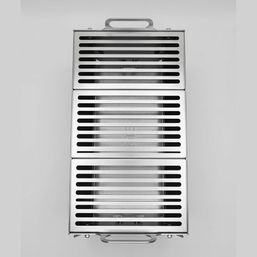 Churrasqueira Portátil em Aço Inox escovado